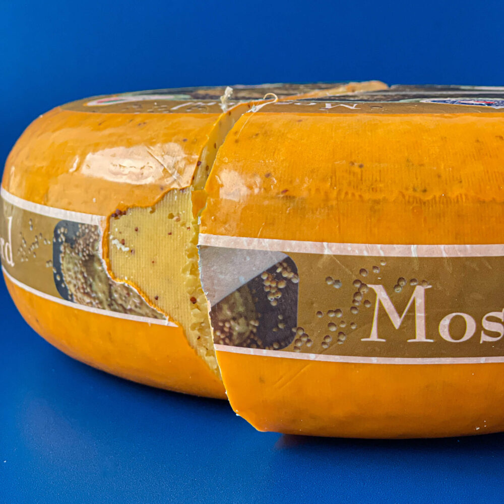 Ser holenderski Gouda Ruscello z dodatkiem gorczycy